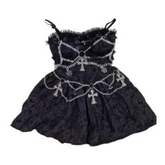Vestido black cross