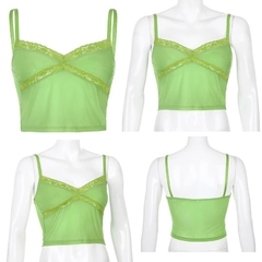 Cropped Y2K green pronta entrega - Baby Black Shop