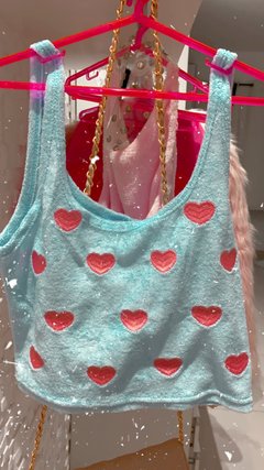 Cropped Furry Heart ( encomenda ) - Baby Black Shop