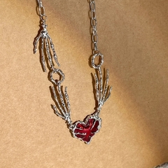 Colar skull heart - loja online