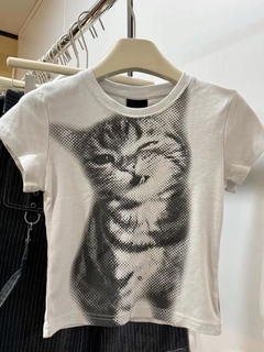 Camisa cute cat na internet