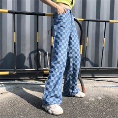 Calça jeans Checkerboard (encomenda) - comprar online