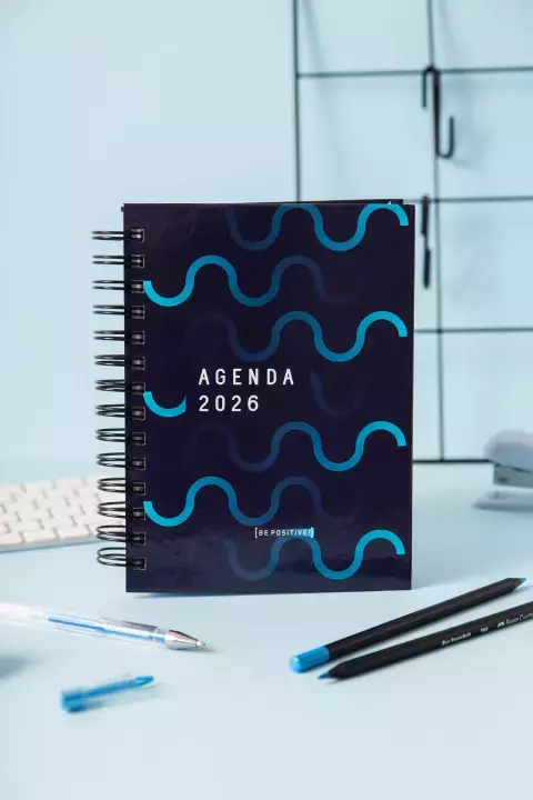 AGENDA PUNTO CERO BE POSITIVE Nº 7 ONDAS C/ESP. DIARIA 14 X 19 CM (BP2578) 7798431051892 - comprar online