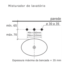 MISTURADOR LAVATORIO TUBO DESIGN CR C-1876-DS-CR FABRIMAR 2807 na internet