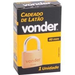 CADEADO DE LATÃO 40 MM VONDER 32.11.040.000 - comprar online