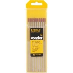 ELETRODO DE TUGSTÊNIO PONTA VERMELHA COM 2% DE TÓRIO 3,2 MM AWS EWTH-2 VONDER 74.12.320.150 - comprar online