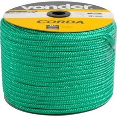 CORDA MULTIFILAMENTO TRANÇADA 10 MM X 190 M VERDE EM CARRETEL VONDER 80.53.101.981