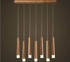Colgante LED 1 luz madera - comprar online