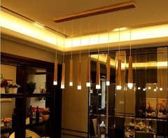 Colgante LED 1 luz madera en internet