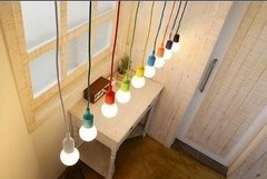 Portalámparas Silicona E27 Colores + Lampara LED