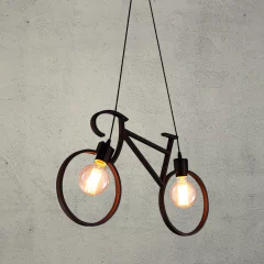 Colgante BICICLETA metal 2 luces - tienda online