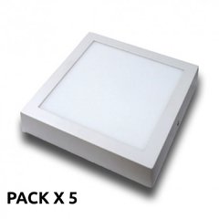 Pack x 5 plafon 12 w