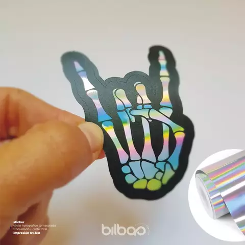 Stickers Vinilo Holográfico Tornasolado x M2 / Impresión Uv - comprar online