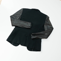 BLAZER NEGRO MANGAS CUERO RAG & BONE en internet
