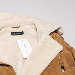 CAMPERA GAMULAN MARRON CORDERITO ZARA WOMAN en internet
