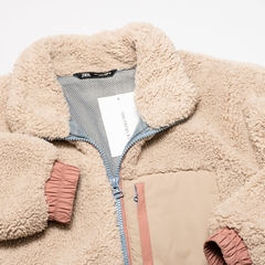 CAMPERA CORDERITO MARRON ZARA en internet