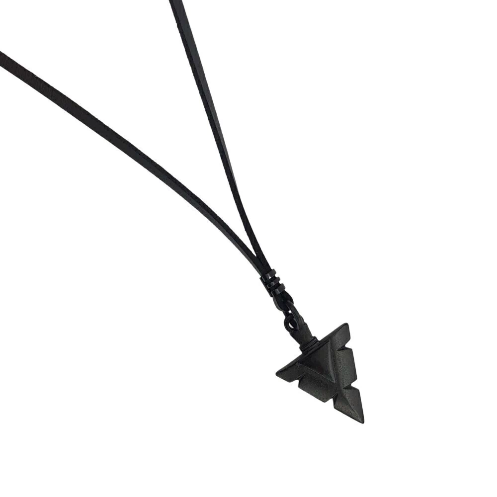 Colar Couro Tribal Preto