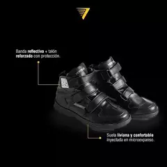 Botas Moto Cortas Cuero sintetico Vértigo. - tienda online
