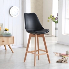Banqueta Tulip base madera x 2 unid, - WEBHAUS
