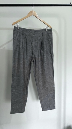 Calça Alfaiataria Chino Cinza Linho na internet