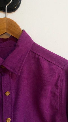Camisa Roxa Linho