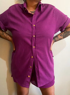 Camisa Roxa Linho - comprar online