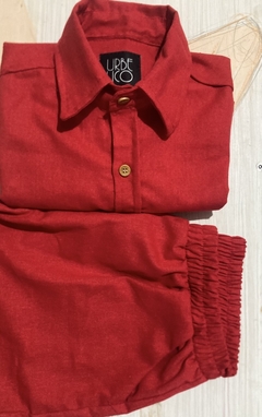 Shorts vermelho linho - Urbelico
