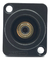 Conector Amphenol Rca Hembra Metalico Negro A Chasis