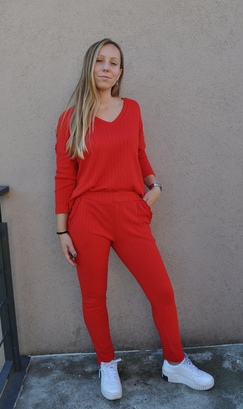 Conjunto Menta cuello V + chupin