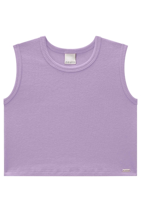BLUSA CANELADA BASICA LILAS INFANTI