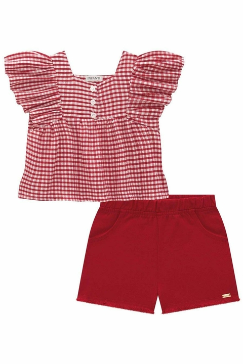 CONJUNTO BATA E SHORT NATAL INFANTI