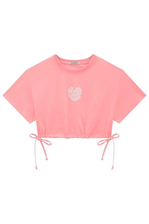 BLUSA CROPPED ROSA NEON INFANTI