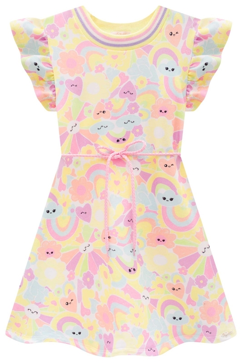 VESTIDO ESTAMPADO ARCO ÍRIS INFANTI