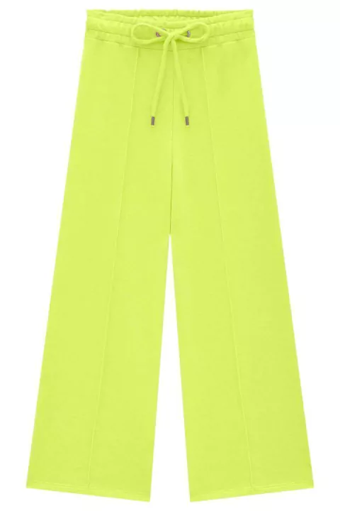 Calça Wide Leg em Moletom sem Pelúcia 70328 Infanti