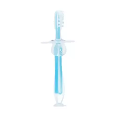 Cepillo de dientes aprendizaje de silicona Rosa o celeste
