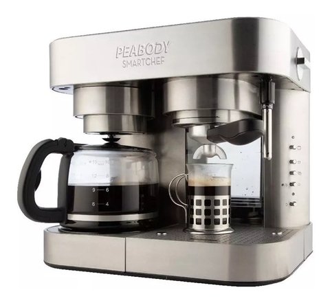 CAFETERA COMBINADA PEABODY - 1,5Lts de capacidad- 19 bar de presión en el modo express para gran cremosidad