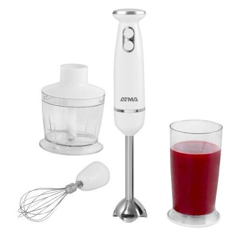 LICUADORA DE MANO ATMA 600W - C/ VASO PICADOR + VASO MEDIDOR + BATIDOR