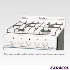 COCINAS ESCORIAL CANDOR BLANCA GE/GN 52CM - tienda online