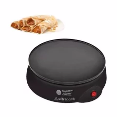 PANQUEQUERA ULTRACOMB - Placa con recubrimiento antiadherente - Termostato automático - Incluye práctica espátula de madera - 700W