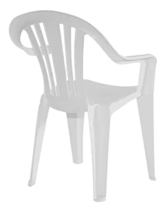 SILLA APILABLE COLOR BLANCA C/ APOYA BRAZOS - comprar online
