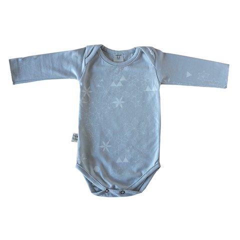 Body manga larga gris panal