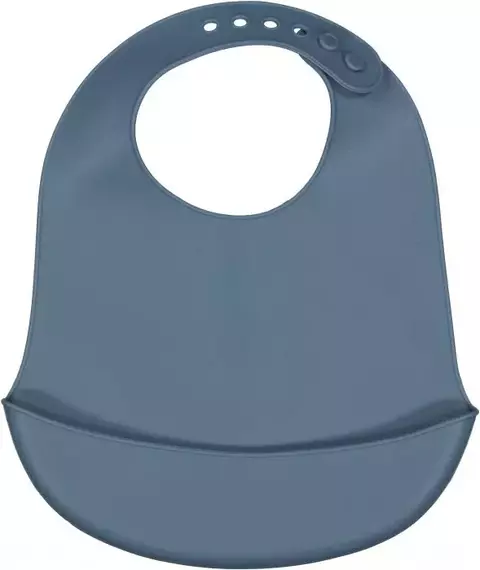 Babero de silicona Azul