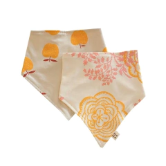 Babero manzanas - flores