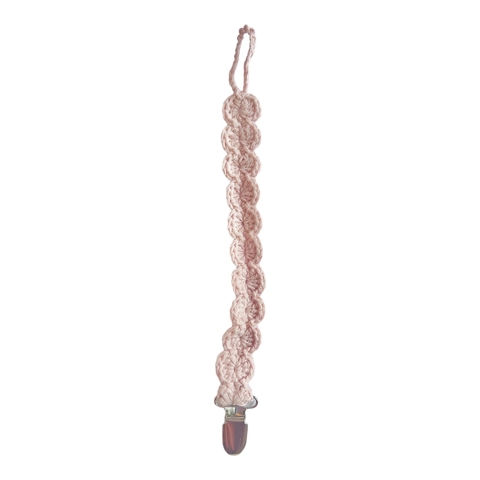 Portachupete Crochet rosa pastel