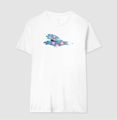 Camiseta branca Pássaro na internet
