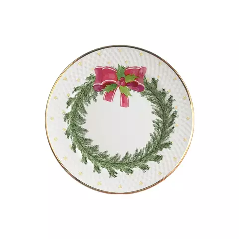 PRATO SOBREMESA HARMONIA FILETE OURO - CONJUNTO COM 2