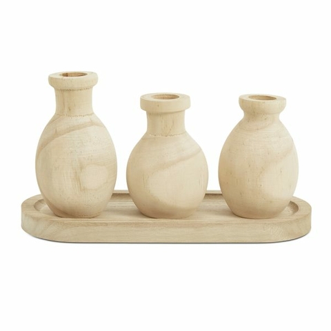 MINIVASO EM MADEIRA A