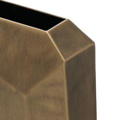 VASO GEOMÉTRICO EM METAL EMVELHECIDO - comprar online