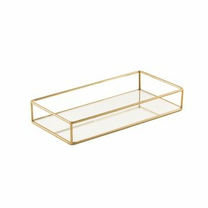 BANDEJA EM METAL COM ESPELHO