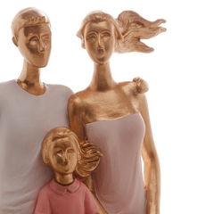 FIGURA DECORATIVA RESINA FAMÍLIA 17x9x23CM - loja online